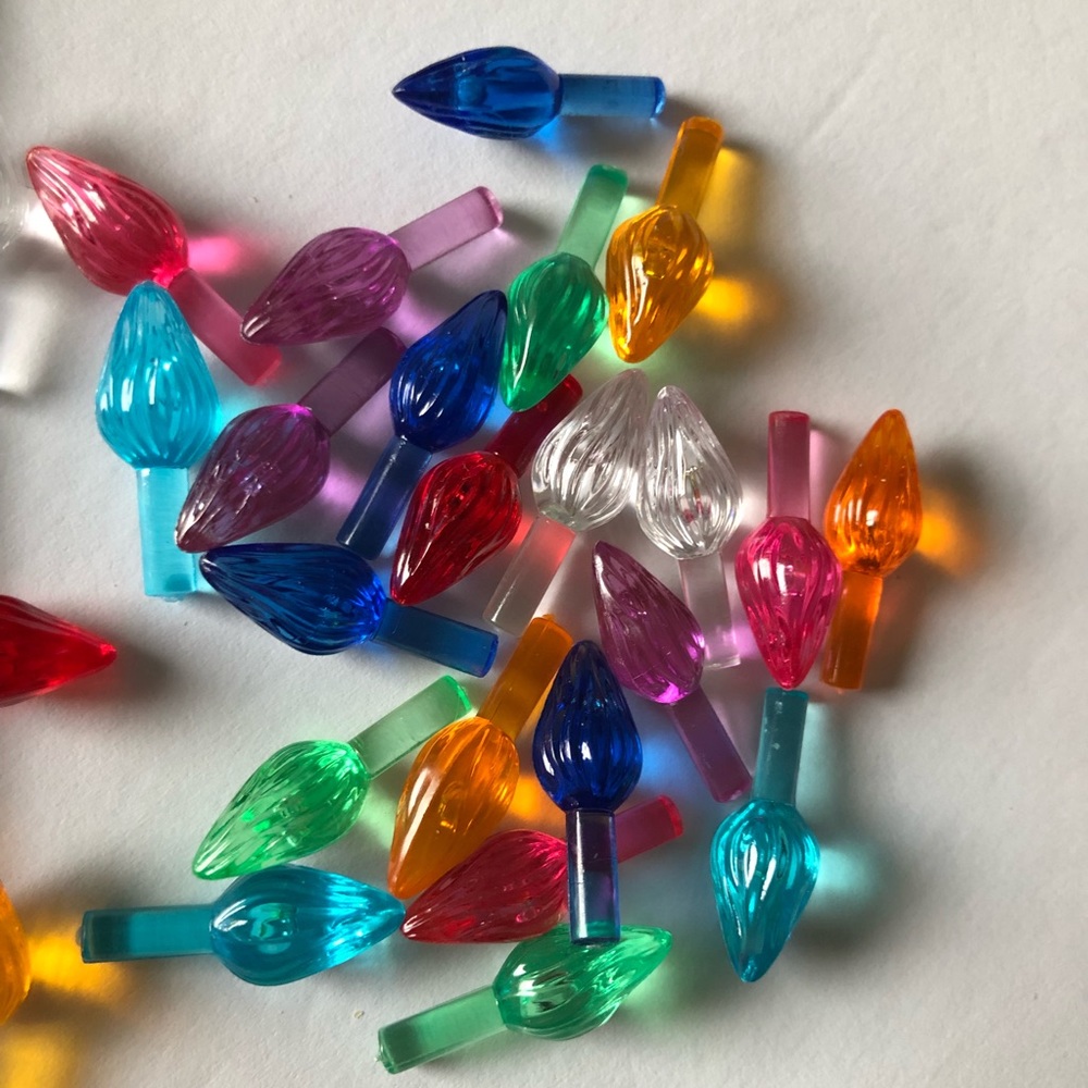 25 Ceramic Christmas Tree Replcmnt Bulb Light Pegs